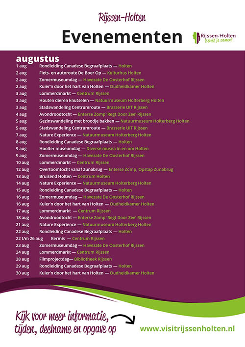 Evenementen agenda