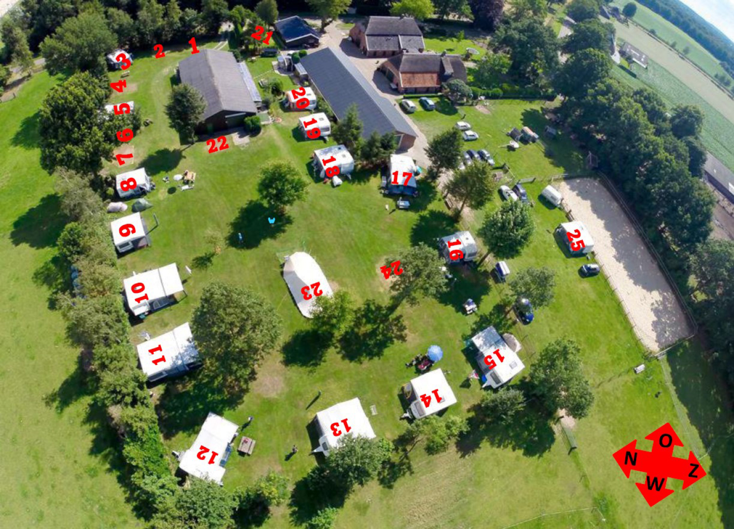 camping plattegrond